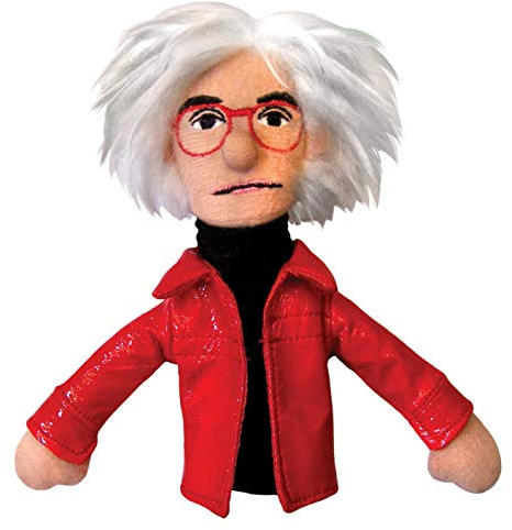 The Unemployed Philosophers Guild Andy Warhol Magnetic Personality - Plush Finger Puppet and Refrigerator Magnet, Approx 4 Tall