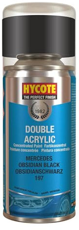 Hycote Double Acrylic Aerosol Car Spray Paint, Mercedes - Obsidian Black, 150 ml