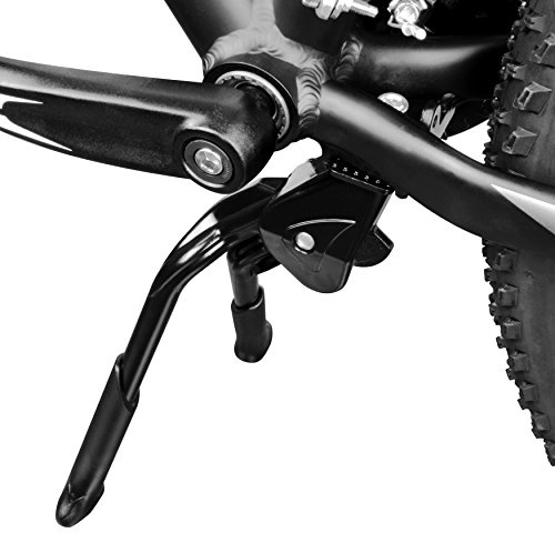BV Bike Stand for 24-28 - Adjustable & Foldable Bike Kickstand with Stable Double Leg & Chain Protection - Easy to Mount Kickstand for Adult Bike - Durable Design for City, Trekking & Mountain Bike