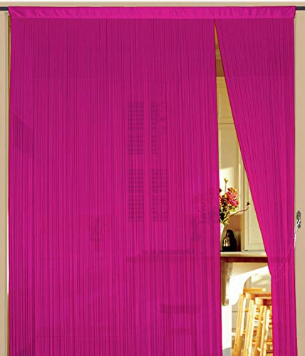 Kaikoon Cortina de Hilos (150 cm x 300 cm), Color Magenta