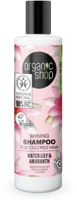 Organic Shop Shining Shampoo for Colored Hair Water Lily and Amaranth, 280 ml