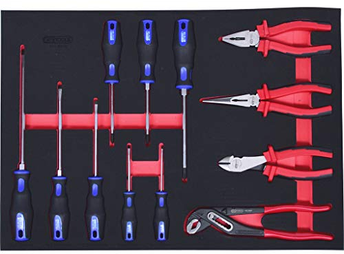 KS Tools Schraubendreher- und Zangen-Satz, 12-tlg. in 1/1 Systemeinlage