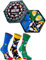 Rainbow Socks - Damen Herren Fun Socks Box Geschenk - 3 Paar - Billard Bowling Dart - Größen 36-40