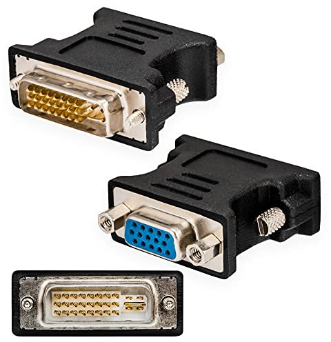 Adattatore da DVI-I a VGA 24+5 maschio femmina adattatore monitor passivo D-SUB analogico DVI-I maschio 24+5/VGA femmina dual-link connettore morbido per monitor TFT PC proiettore scheda grafica