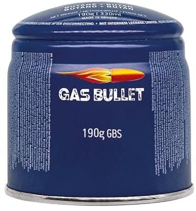 Gas Bullet ® Gaskartusche 190g passend für Gaskocher mit Stechkartuschen (6)