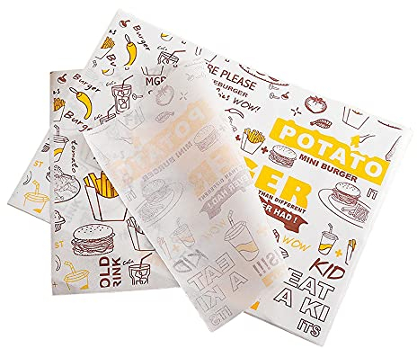 La Llareta Brotpapier 500 Blatt, 26 * 36cm Käsepapier, Wasserdicht und Öl, Nicht Klebrig, Wachspapier für Lebensmittel, Butter, Käse, Sandwich, Burger, Pommes