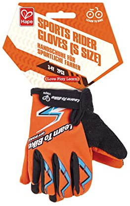 Hape Cross Racing Handschuhe Schutzbekleidung zum Fahrrad und Laufrad Fahren, Größe S, 3-4 Jahre