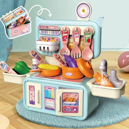 Toys Imitated Chef Pretend Cooking Food Play Dinnerware Set Role Playing Game for Children Kitchen Toy Sink with Running Water