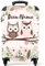 NoBoringSuitcases.com Kinderkoffer, Kinderkoffer Mädchen, Koffer Kinder, Hartschalenkoffer, Reisekoffer, Kindertrolley Mädchen, Kinder Koffer, Reisekoffer Personalisiert, 55x40x20 cm (Eulen - Grün)