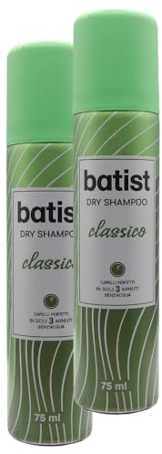 Shampoo Secco Dry, CLASSICO. Capelli Perfetti In Soli 3 Minuti Senz'Acqua, Ravviva e Rinfresca, Volumizza e Protegge 75ml (2 Spray)