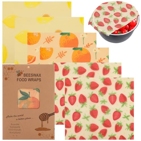 6 Stücke Bienenwachs Wraps