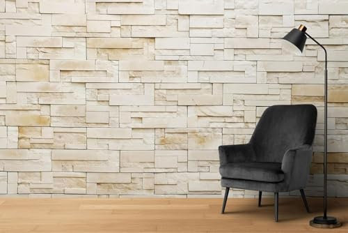 Fotomurale Mattoni di Pietra Carta da Parati Muro Retrò 3D Fotomurali In Tessuto Non Tessuto 300x210 Decorazione Parete Camere da Letto Soggiorno Pareti Murale Poster Giganti a.5868