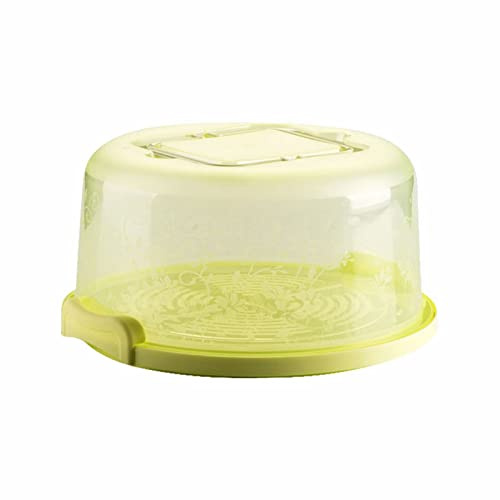 Caja de almacenamiento redonda para tartas con bandeja interior para moldes de horno, tapa hermética, recipiente apilable, lata de conservación fresca, práctico accesorio de cocina para guardar