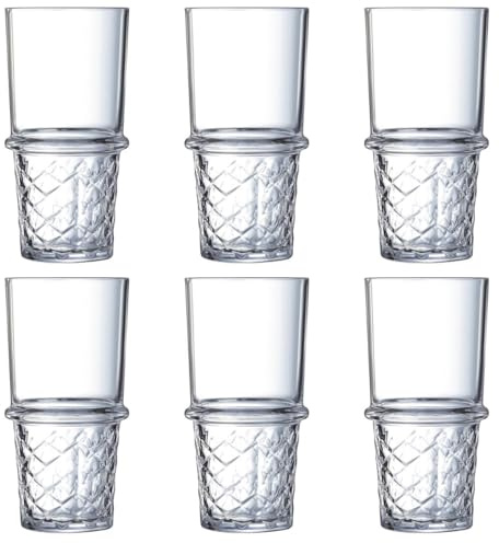 Arcoroc ARC N4136 New York dricksglas, vattenglas, juiceglas, 400 ml, glas, transparent, 6 stycken