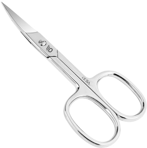 OCBA Ciseaux à ongles professionnels avec lame incurvée et tranchante pour ongles épais pour hommes et femmes, adaptés à la manucure, à la pédicure, aux sourcils, aux poils du nez et à la barbe