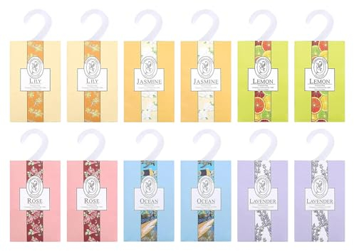 QJFHURB 12 Pcs Armadio Profumo Sacchetti Bustina Profumata Cassetti Vestiti Profumati Borse Sacchetti Profumati Armadio Bustina Profumata per Guardaroba Sacchetti Profumati Armadio Profumo Armadio