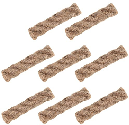 Happyyami 8pcs Survival Fire Lighter Ropes Camping Fire Starter Hemp Ropes for Jungle Hiking