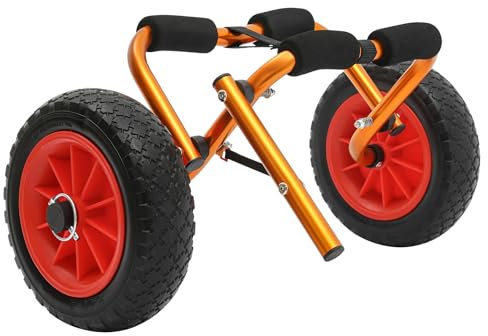 Zalydala Kajakwagen,Kanuwagen,Faltbar Outdoors Kajakwagen,Hochwertiges Aluminium,176,37 Pfund Transporter,Mehrfachnutzung,Stoßdämpfer Schwamm Halterung