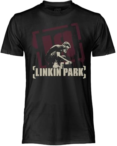 CRAZY FOR ROCK Linkin Park T-shirt officiell vintage Meteora unisex bomulls-t-shirt normal passform vuxna pojkar, Svart, M