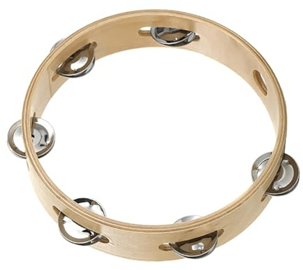 Uonlytech Tambourin à Main Instrument à Percussion pour Adultes et Garçon Fille pour Jeux Fêtes et Éveil Musical