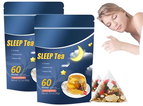 Tisana For Dormire Alle Erbe, Bustine Di Tè Rilassante For Dormire, Miscela Di Erbe Naturali Calmanti For Un Sonno Ristoratore(2PC)