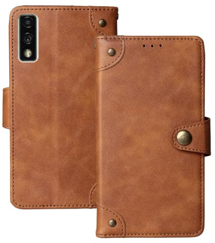 Anybird Retro flip läder väska skal för Freetel Mode 1 Grip 5 tum läderfodral mobiltelefonfodral skydd mobiltelefon fodral skydd (brun)