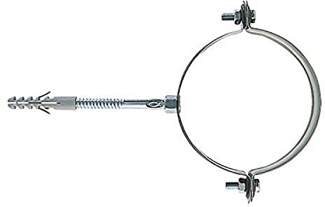 Fischer SCP Collare Fermatubi per Grondaie e Pluviali, Sezione Circolare, Diametro 120 mm, Completo di Vite e Tassello S 10, 501303