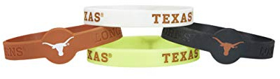 NCAA Texas Longhorns Silicone Bracelets, 4-Pack