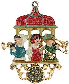 DECO DIRECT Zinnfigur Turmbläser, 5,5 cm, handgegossen aus Zinn 93% (ohne Bleizusatz!), beidseitig handbemalt, Silbergrau