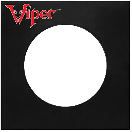 Viper Defender II Dartboard Surround Reversable Wall Protector, Fits 17.75 and 18 Bristle Dartboards, Compression-Fit Tool-Free Easy Mounting, Black, Square, 28.25 L x 28.25 W x 1 Thick