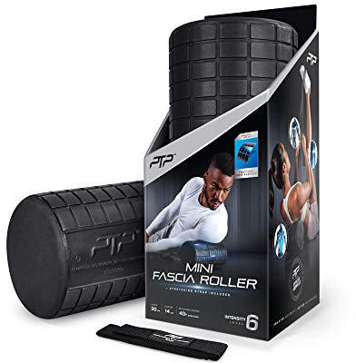 PTP Unisex – Erwachsene Fascia Roller Mini Faszienrolle, schwarz, One Size