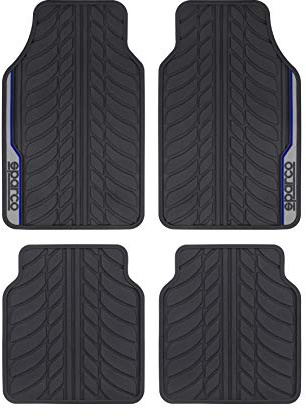 Sparco SPCF507BL Set Tappeti Zerbino F507 INTL, PVC, Blu, Set di 4