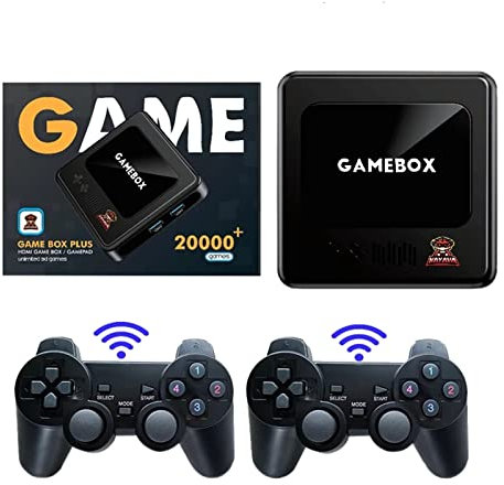 KINMRIS Retro Video Game Console G10 128G Emuelec 4.3&Android 7.1 Dual System Gaming 50Simulators CPU Aigame DDR3 2GB 4K HD Output Game Box, Birthday Gift, Gifts for Kids