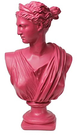YUEOECOR 12Inch Greek Statue of Diana Goddess - Classic Roman Head Bust Greek Mythology Figurine Sculpture