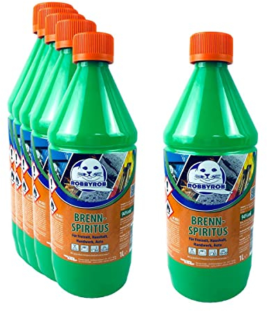 JaTop 6L Robbyrob Methylated Spirits, White, Suitable for Household, Car and Leisure, with Spray Spout and Child Safe Lock