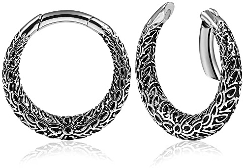 Örhängare i rostfritt stål för töjda öron, vikter, flesh tunnels och plugs (12 mm), Metall