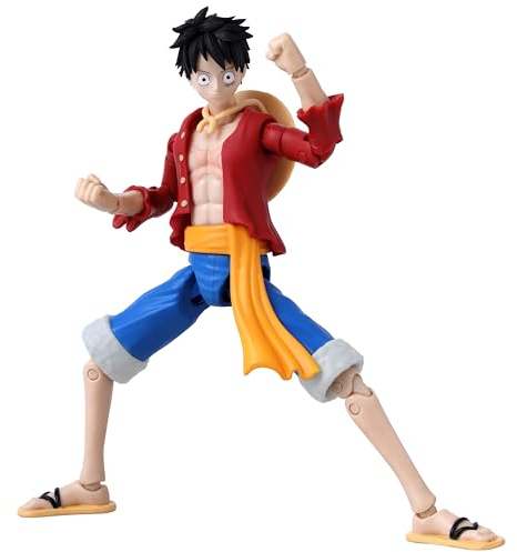 Bandai - Anime Heroes - One Piece - Figurine Anime heroes 17 cm – Monkey D. Luffy - Licence Officielle One Piece - Figurine articulée Luffy - Jouet Enfant 4 ans et + - 37008