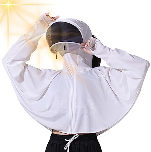Fulenyi Châle à Manches Longues avec Protection Solaire - UV Block Léger Filles Veste Vêtements | Veste Summer Essentials pour la Course, Le Camping, Les Voyages, la Marche pour Les Femmes