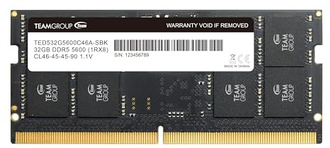 Team Elite 32Gb Ddr5 5600Mhz Pc5-44800 Cl46 1.1V Ecc Sodimm Memory