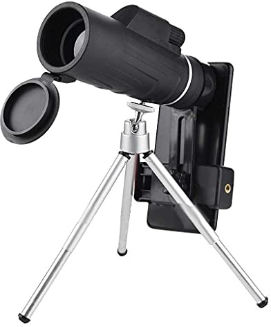 Télescope d'observation, d'exploration, de randonnée, de Voile, Zoom Optique HD, télescope monoculaire + trépied + Clip pour téléphone Universel adapté pour l'observation des Oiseaux nécessaire