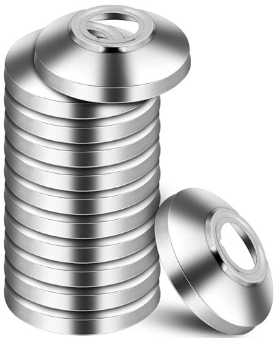 12 rosetones de 1/2 pulgadas de placa de brida, roseta de acero inoxidable, cubierta de pared para roseta, rosetas para grifos de ducha, grifos, válvula de esquina (21 mm)