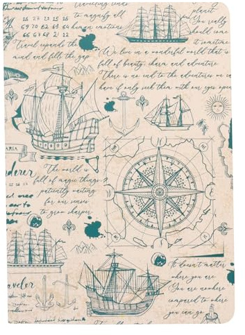 Doodle Travelogue pappersbaserad hård bunden resedagbok | 24 månatliga planeringssidor | 24 motiverande citatsidor (5 x 7 tum, 80 GSM, 240 sidor) present till reseälskare (Nomadiska spår)