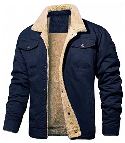 Générique Veste Homme Cargo en Polaire d'hiver pour Militaire Épaissir Coupe-Vent Coton Manteau Homme Hiver Chaude Avec Revers