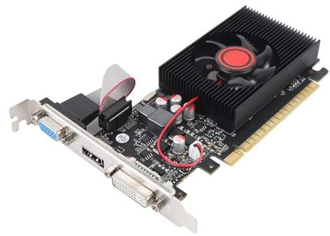 VBESTLIFE GT730 4GB Graphics Card, DDR3 128 BIT GPU, PCIE 2.0 16x Gaming -Grafikkarte, Desktop Computer Low -Profile -Grafikkarte mit HDMI, DVI, VGA -Ports