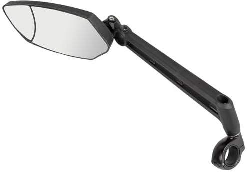 M-WAVE Fahrradspiegel, Spiegel Fahrrad, 22.2 mm, toter Winkel, flexibel, blendfrei, schlagfest, SPY SPACE NBS 175 von M-WAVE