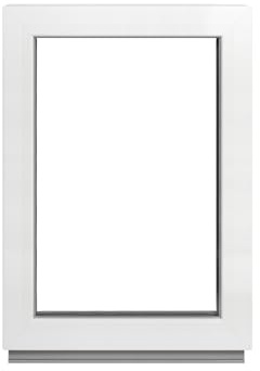 Framex källarfönster – fast glas (Fib) vit 45 x 75 cm 2 fack 32 mm (4/24/4) fönster/trädgårdsfönster/plastfönster bredd x höjd 450 x 750 mm