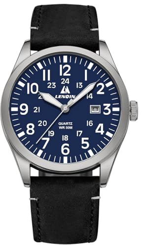 LN LENQIN Montres Hommes Montre Militaires analogiques à Quartz pour Homme | Montre homme étanches avec Date Bracelet en nylon Montre-bracelet Sports tactiques de l'armée