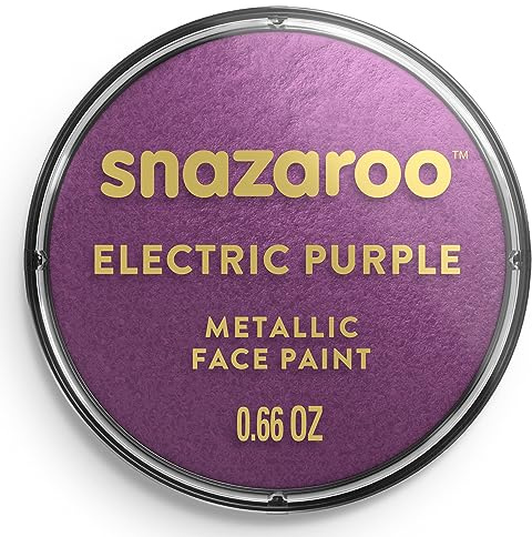 Snazaroo 1118881 Schminkfarbe - Schimmernd Lila, 18ml Topf - hautfreundliche Gesichtschminke auf Wasserbasis, wasservermalbar, parabenfrei, Face & Bodypaint Farbe für Kinder & Erwachsene