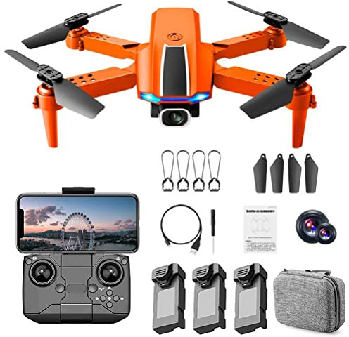 tairong Drone avec Double Caméra 4K HD, S65 RC Quadcopter Pliable pour Adultes Débutants, GPS Intelligent Return, 2.4GHz FPV Live, Longue Durée de Vol