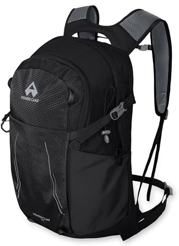 Pioneer Camp Hiking Backpack 22L Small Hiking Hydration Gear Lightweight Camping Backpack Travel Daypack for Women Men Outdoor Bag for Biking Climbing(Black;22L)